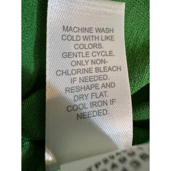 J. Jill tunic green 3/4 dolman sleeve asymmetrical hem popover loose fit Sz M - Picture 7 of 8